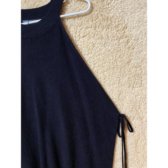 Shein Women's Plus Sz 1 XL Sleeveless Side Tie Black Sweater Coverup - Picture 4 of 13